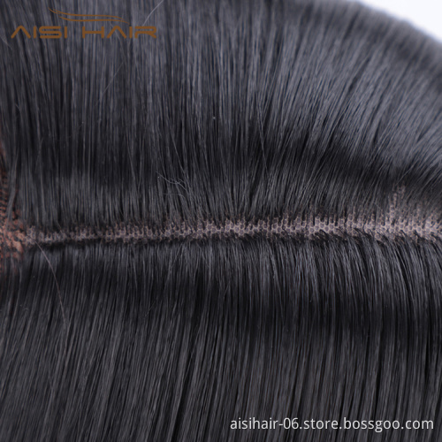 Aisi Hair Long Silky Straight Middle Part Black Cosplay Party Wig Lace Front Synthetic Fiber Hair Wigs For White Black Women